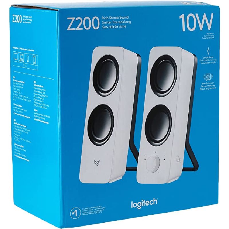 Haut-parleurs Logitech Z200 blanc - Buzz Micro